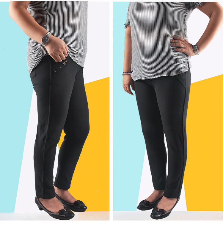 Bamboo charcoal in elderly leisure trousers jeans four pocket size pencil pants Leggings Bamboo charcoal in elderly leisure trousers jeans four pocket size pencil pants Leggings