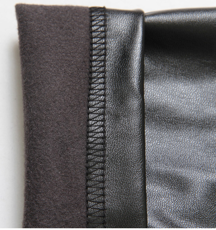 The new high waist tight leather pants PU backing female trousers thin pencil pants feet The new high waist tight leather pants PU backing female trousers thin pencil pants feet