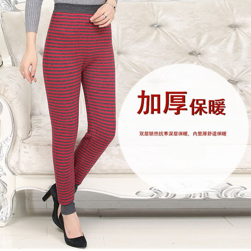 Fleece Warm Pants Women&#039;s Leggings Oversized Cotton Pants Winter Middle-Aged and Elderly Thermal Underwear Stall Supply Autumn Clothes Long Pants