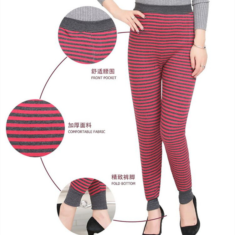 Fleece Warm Pants Women's Leggings Oversized Cotton Pants Winter Middle-Aged and Elderly Thermal Underwear Stall Supply Autumn Clothes Long Pants
