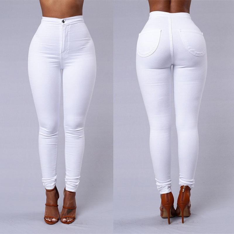 Amazon Hot Leggings Thin High Waist Stretch Pencil Pants Skinny Candy Color Jeans Women's Pants