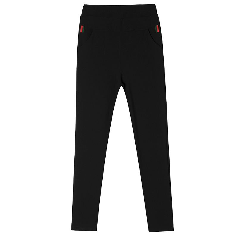 2021 Autumn New Leggings Women&#039;s Outer Wear High Waist Large Size Women&#039;s Pants Show Thin Black Casual Tappered Pencil Pants