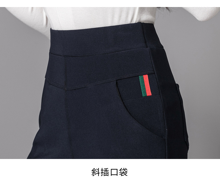 2021 Autumn New Leggings Women's Outer Wear High Waist Large Size Women's Pants Show Thin Black Casual Tappered Pencil Pants