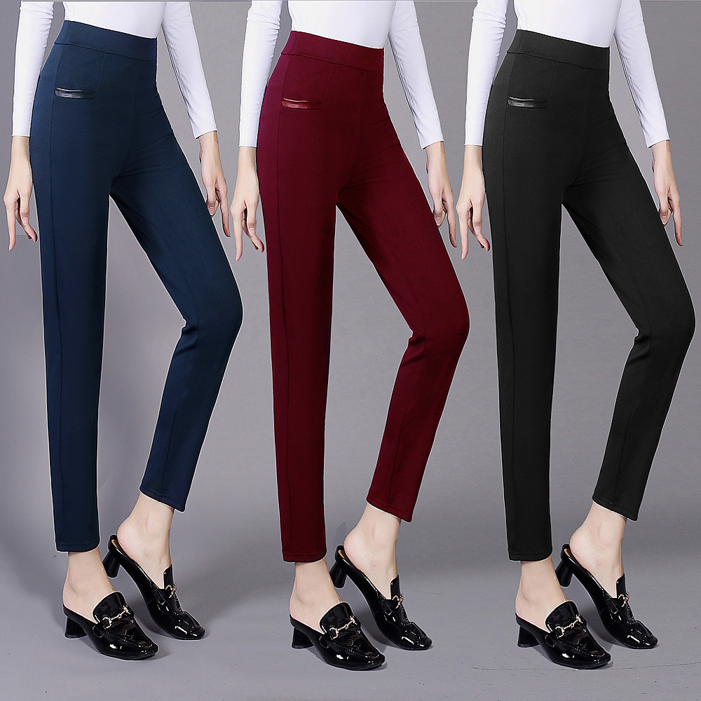 Casual Pants Women&#039;s Outer Wear Summer Foreign Trade Trousers High Waist Skinny Pants Cropped Pants Wholesale Slimming Women&#039;s Pencil Pants Factory