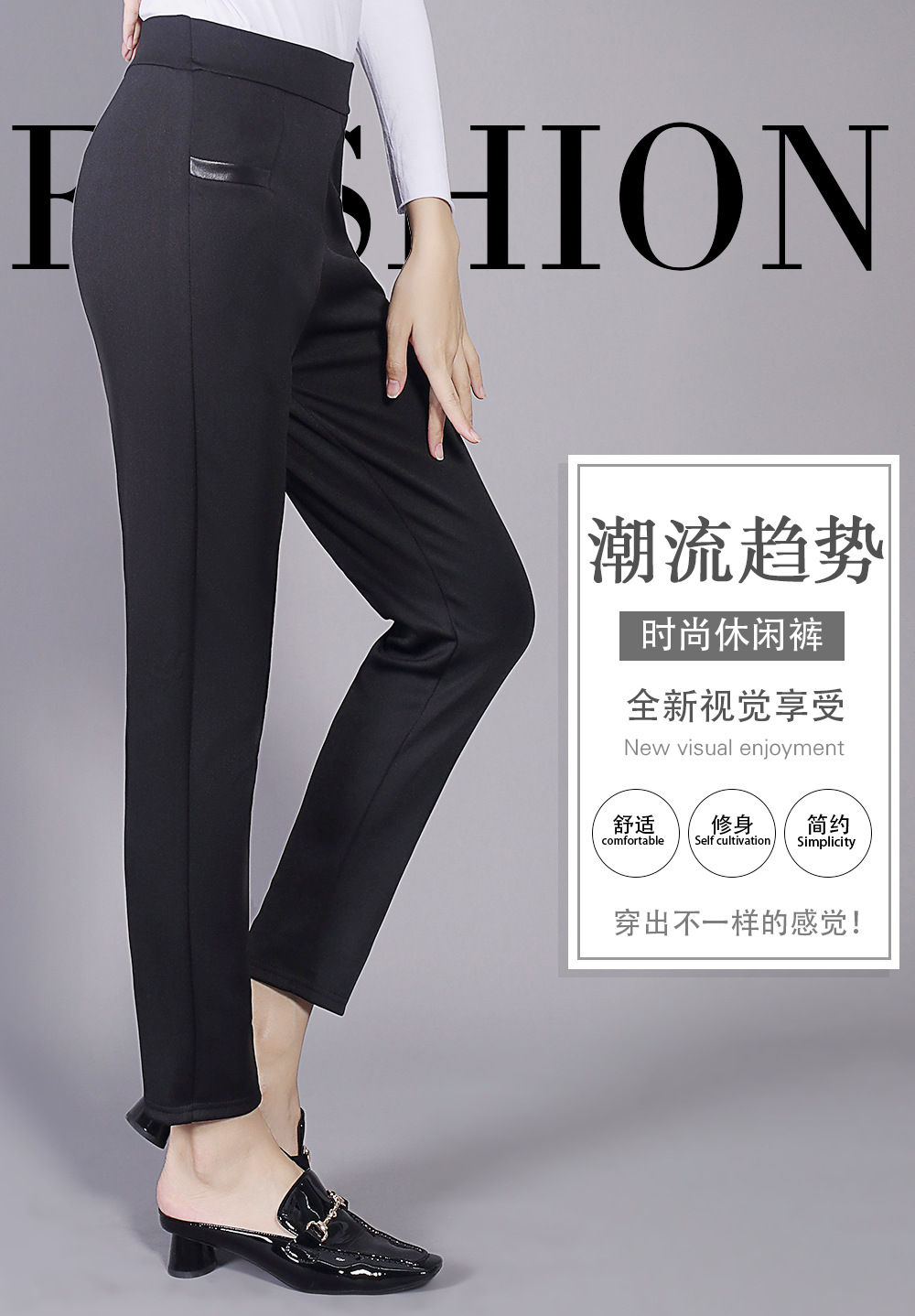 Casual Pants Women's Outer Wear Summer Foreign Trade Trousers High Waist Skinny Pants Cropped Pants Wholesale Slimming Women's Pencil Pants Factory