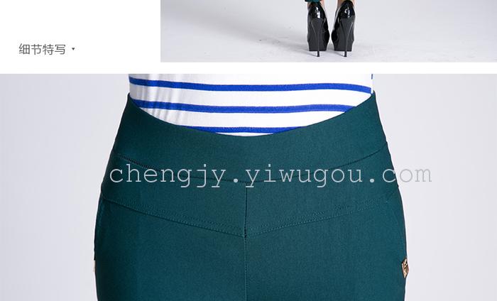 High waist and small leg pencil pants stretch tight leggings with fleece and thick casual pants winter style
