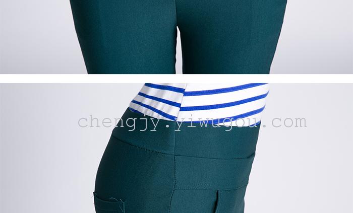 High waist and small leg pencil pants stretch tight leggings with fleece and thick casual pants winter style