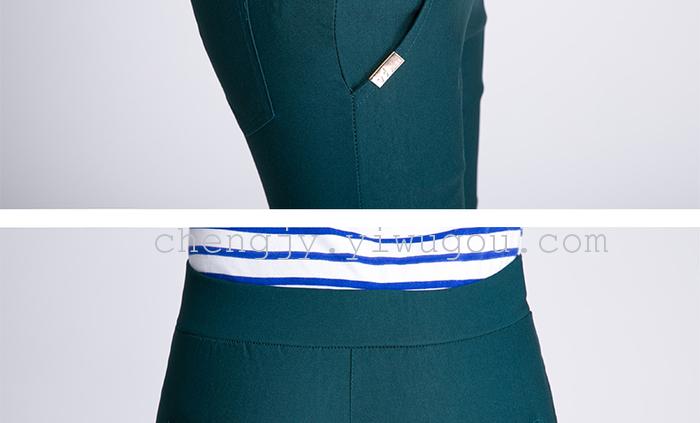 High waist and small leg pencil pants stretch tight leggings with fleece and thick casual pants winter style