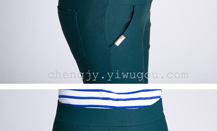 High waist and small leg pencil pants stretch tight leggings with fleece and thick casual pants winter style