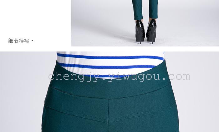 High waist and small leg pencil pants stretch tight leggings with fleece and thick casual pants winter style
