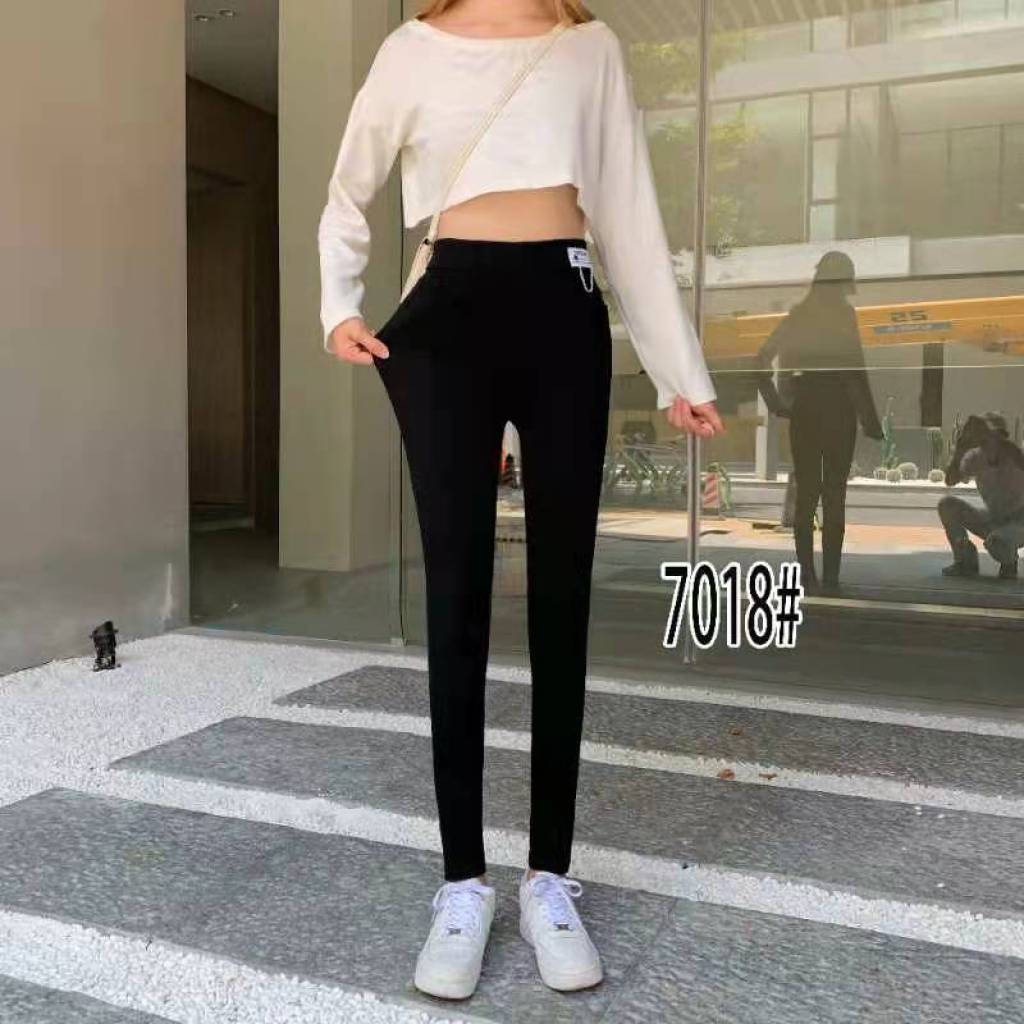 2021 Spring and Autumn New Women's Pants Black Leggings Women's Outer Wear Slim Stretch Tappered Pencil Pants plus Size Women's Trousers