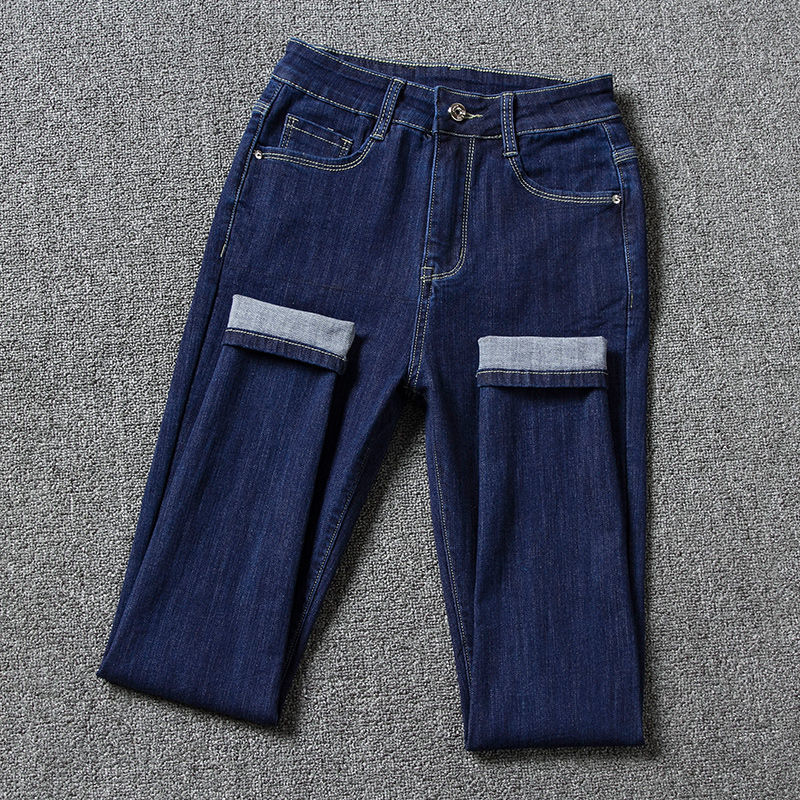 Dark Blue Jeans Women&#039;s Skinny 2022 Spring and Autumn New Slimming High Waist Stretch Skinny Ankle-Length Pants Pencil Pants