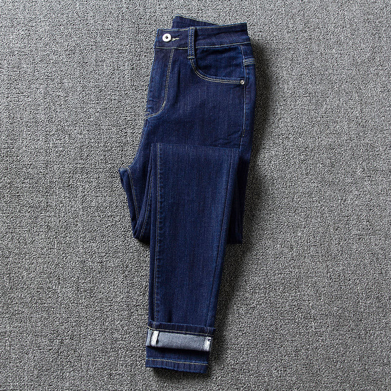 Dark Blue Jeans Women&#039;s Skinny 2022 Spring and Autumn New Slimming High Waist Stretch Skinny Ankle-Length Pants Pencil Pants