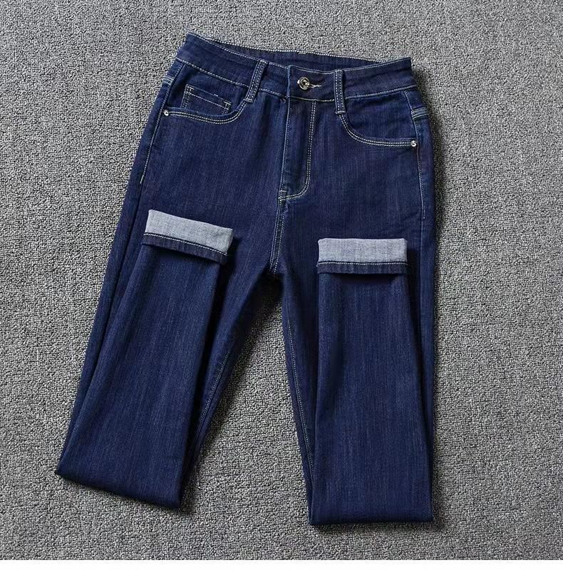Dark Blue Jeans Women's Skinny 2022 Spring and Autumn New Slimming High Waist Stretch Skinny Ankle-Length Pants Pencil Pants