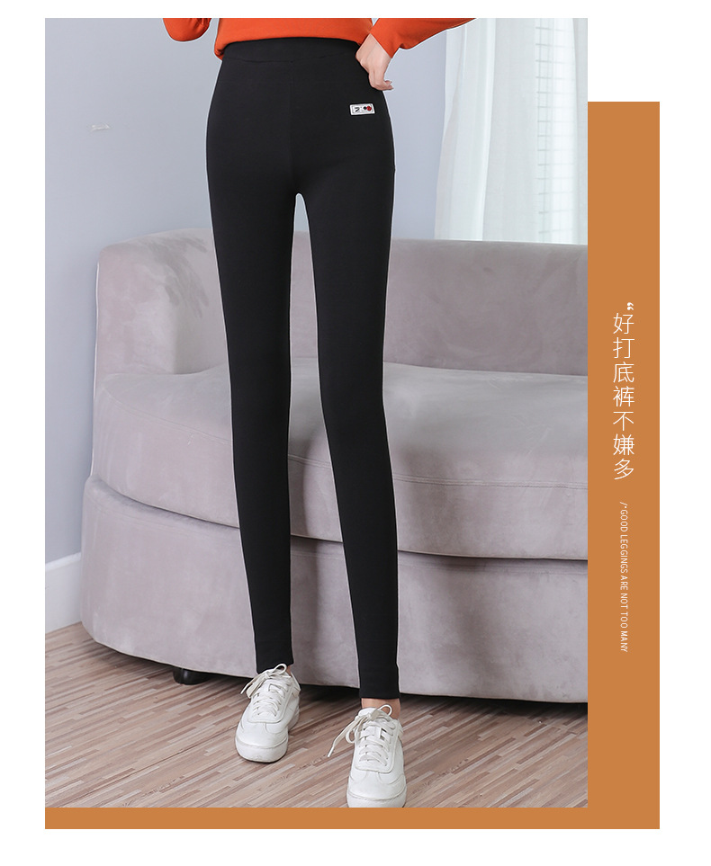 New High Waist Leggings Large Size Skinny Pants Pencil Pants Women's Outer Cropped Pants Fleece-Lined Thickened Winter