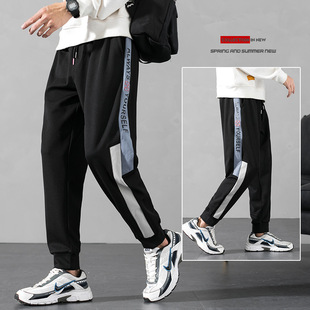Pants Men's Ninth Pants Summer Trendy Classic Thin Ankle-Tied Sports Jogger Pants Sweatpants Men Fashion Brands Casual Pants