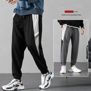 Pants Men's Ninth Pants Summer Trendy Classic Thin Ankle-Tied Sports Jogger Pants Sweatpants Men Fashion Brands Casual Pants