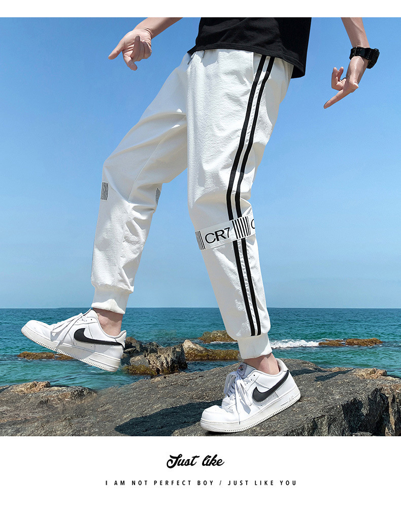 Pants Men's Ninth Pants Summer Trendy Classic Thin Ankle-Tied Sports Jogger Pants Sweatpants Men Fashion Brands Casual Pants