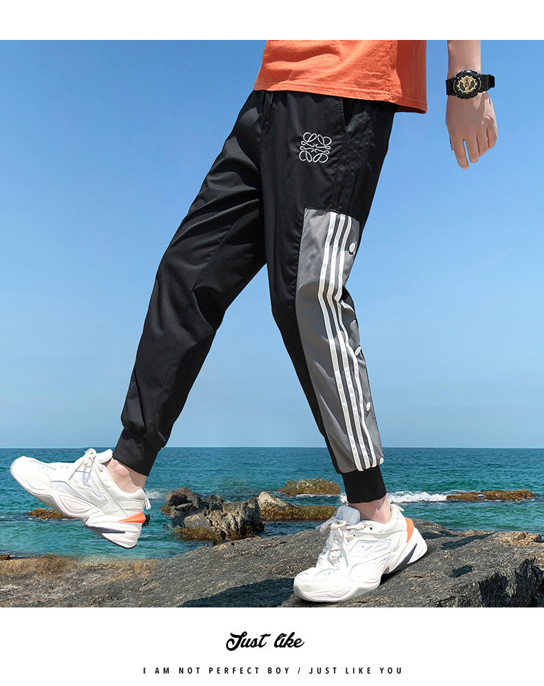 Pants Men's Ninth Pants Summer Trendy Classic Thin Ankle-Tied Sports Jogger Pants Sweatpants Men Fashion Brands Casual Pants
