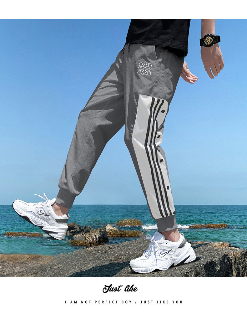 Pants Men's Ninth Pants Summer Trendy Classic Thin Ankle-Tied Sports Jogger Pants Sweatpants Men Fashion Brands Casual Pants