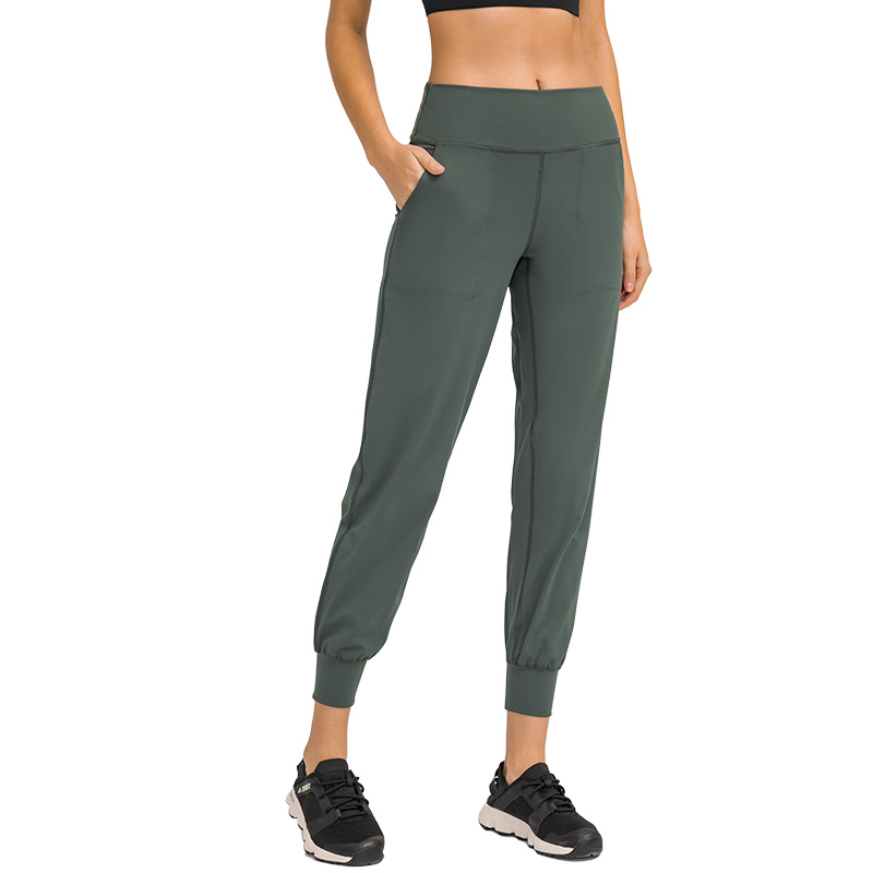 Merillat Melilette New Slim-Fitting Ankle-Tied Sports Ninth Pants Skin-Friendly Nude Feel Loose Straight Yoga Pants