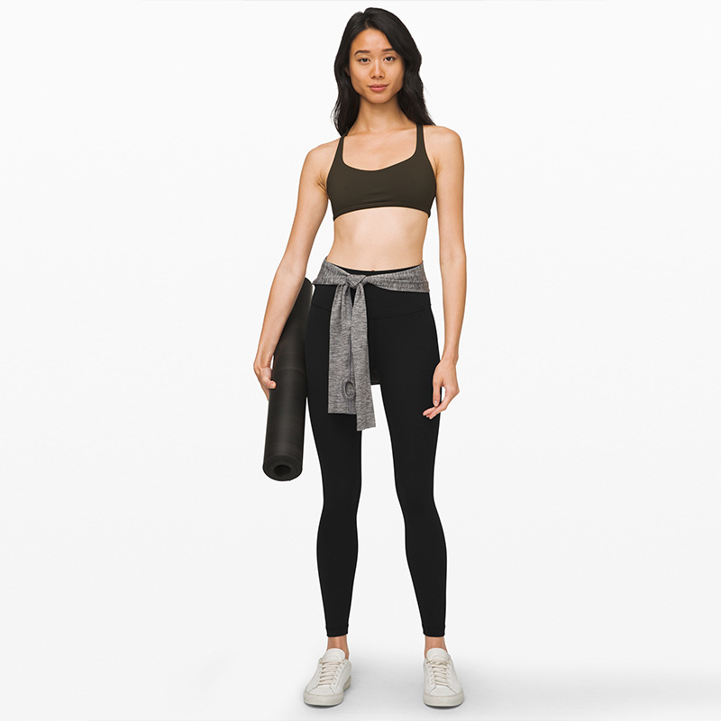 Amazon Lulu Double-Sided Brushed Yoga Pants Women's Skin-Friendly Nude Feel Yoga Ninth Pants Peach Hip Raise Yoga Amazon Lulu Double-Sided Brushed Yoga Pants Women's Skin-Friendly Nude Feel Yoga Ninth Pants Peach Hip Raise Yoga