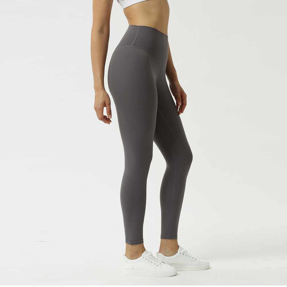 Amazon Lulu Double-Sided Brushed Yoga Pants Women's Skin-Friendly Nude Feel Yoga Ninth Pants Peach Hip Raise Yoga Amazon Lulu Double-Sided Brushed Yoga Pants Women's Skin-Friendly Nude Feel Yoga Ninth Pants Peach Hip Raise Yoga