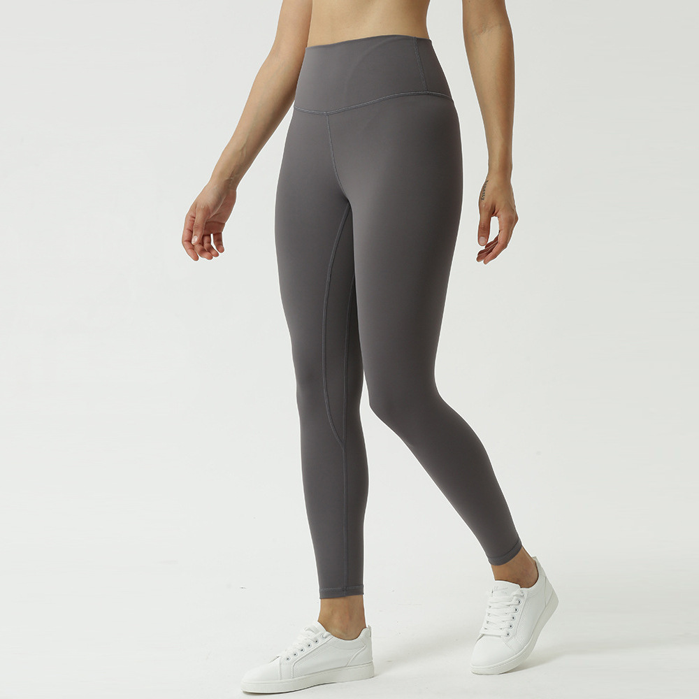 Amazon Lulu Double-Sided Brushed Yoga Pants Women's Skin-Friendly Nude Feel Yoga Ninth Pants Peach Hip Raise Yoga Amazon Lulu Double-Sided Brushed Yoga Pants Women's Skin-Friendly Nude Feel Yoga Ninth Pants Peach Hip Raise Yoga