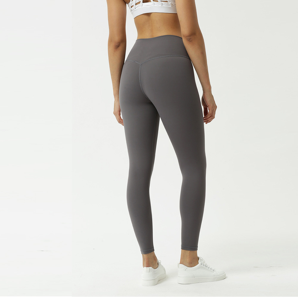 Amazon Lulu Double-Sided Brushed Yoga Pants Women's Skin-Friendly Nude Feel Yoga Ninth Pants Peach Hip Raise Yoga Amazon Lulu Double-Sided Brushed Yoga Pants Women's Skin-Friendly Nude Feel Yoga Ninth Pants Peach Hip Raise Yoga