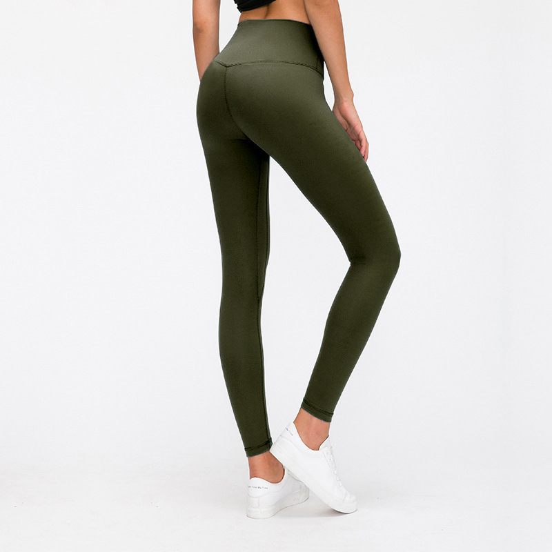 Amazon Lulu Double-Sided Brushed Yoga Pants Women's Skin-Friendly Nude Feel Yoga Ninth Pants Peach Hip Raise Yoga Amazon Lulu Double-Sided Brushed Yoga Pants Women's Skin-Friendly Nude Feel Yoga Ninth Pants Peach Hip Raise Yoga