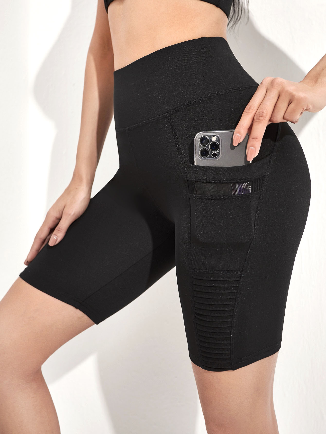 Cross-Border New Arrival Hip Raise High Waist Mesh Moisture Wicking Four-Sided Elastic Sports Ninth Pants Yoga Pants Large Quantity in Stock