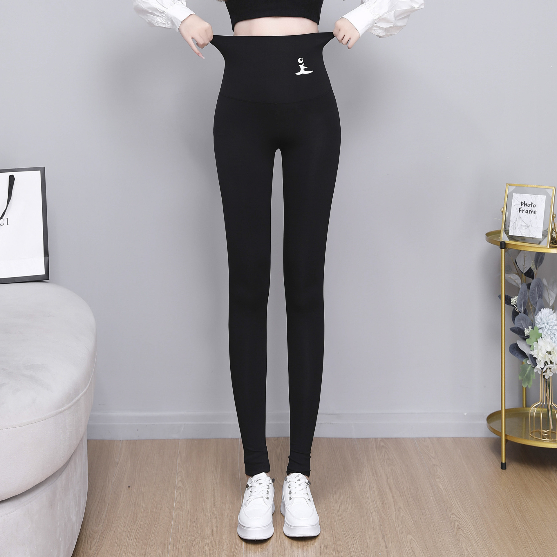 [Cross-Border] Women's Outer Wear Sports Tight Butt-Lift Underwear Shark Skin Leggings Waist Shaping European and American Pants Yoga Ninth Pants