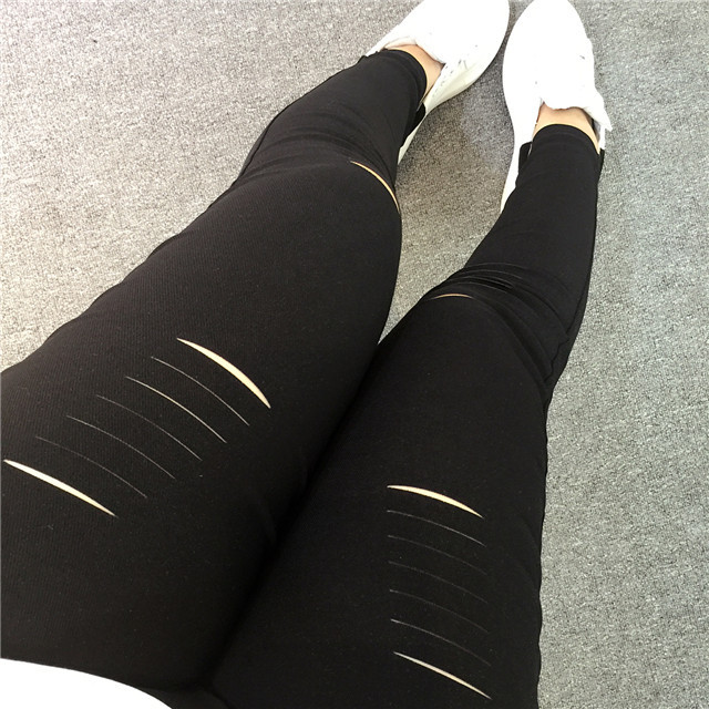 New in Spring and Autumn plus Size Women's Clothing Ripped Pencil Pants 300 Jin Fat People Elastic Slim Fit Slimming Ninth Pants 216 New in Spring and Autumn plus Size Women's Clothing Ripped Pencil Pants 300 Jin Fat People Elastic Slim Fit Slimming Ninth Pants 216