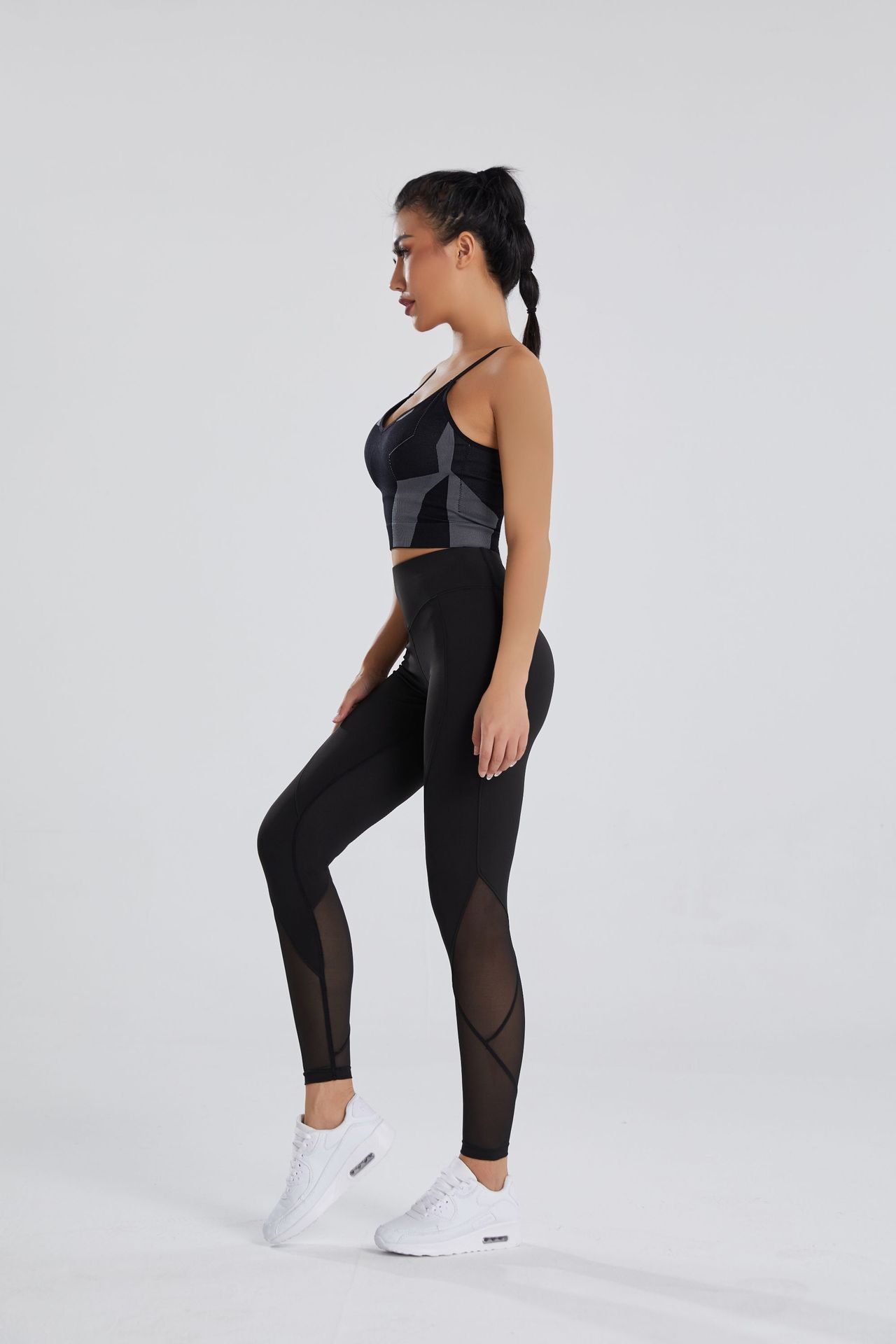 Shengzhan Knitted Sports Yoga Ninth Pants Tight High Waist Hip Lift Quick-Drying Running Fitness Pants One Piece Dropshipping Shengzhan Knitted Sports Yoga Ninth Pants Tight High Waist Hip Lift Quick-Drying Running Fitness Pants One Piece Dropshipping