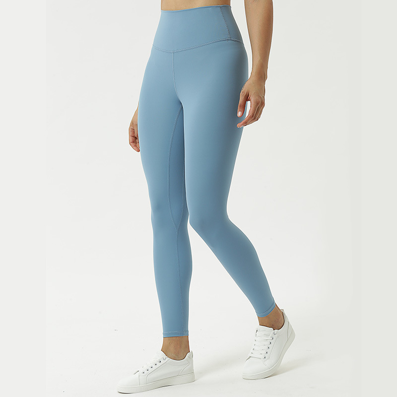 Amazon New Double-Sided Brushed Yoga Pants Women&#039;s Skin-Friendly Nude Feel Yoga Ninth Pants High Waist Hip Lift Yoga