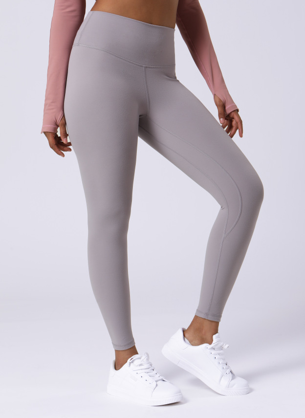 Amazon New Double-Sided Brushed Yoga Pants Women's Skin-Friendly Nude Feel Yoga Ninth Pants High Waist Hip Lift Yoga