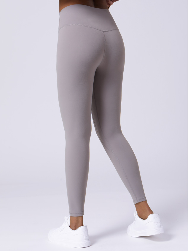 Amazon New Double-Sided Brushed Yoga Pants Women's Skin-Friendly Nude Feel Yoga Ninth Pants High Waist Hip Lift Yoga