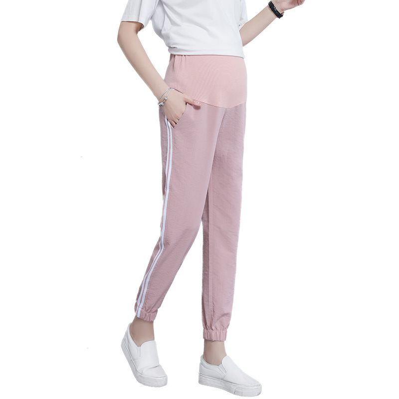 2020 Spring and Summer Trendy Mom Outer Wear Thin Maternity Pants Ninth Pants Harem Pants Maternity Clothes Maternity Pants