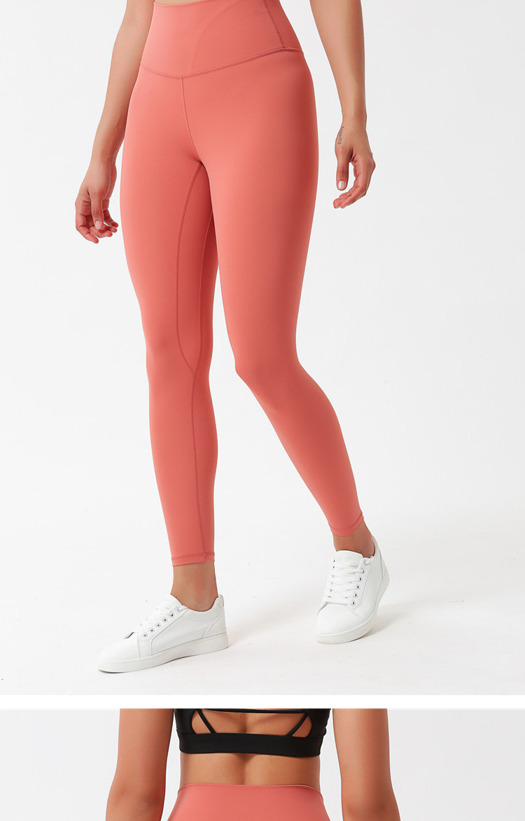 Lulu Same Style Amazon Women's Yoga Clothes Brushed Inner Pocket Nude Feel High Waist Hip Lift Peach Yoga Ninth Pants Lulu Same Style Amazon Women's Yoga Clothes Brushed Inner Pocket Nude Feel High Waist Hip Lift Peach Yoga Ninth Pants