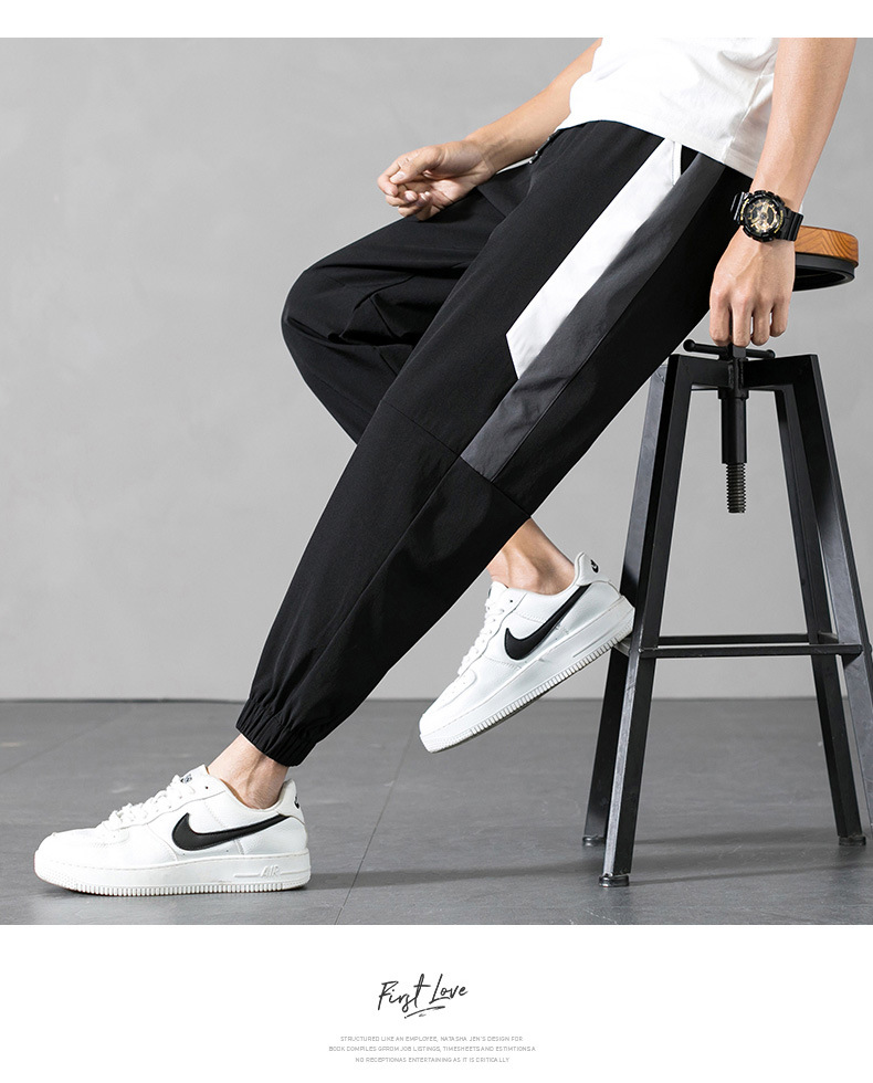 Spring and Summer Men's Pants Men's Korean Style Trendy Casual Pants Loose Tappered Overalls Sports Ninth Pants Fashion Brand Spring and Summer Men's Pants Men's Korean Style Trendy Casual Pants Loose Tappered Overalls Sports Ninth Pants Fashion Brand