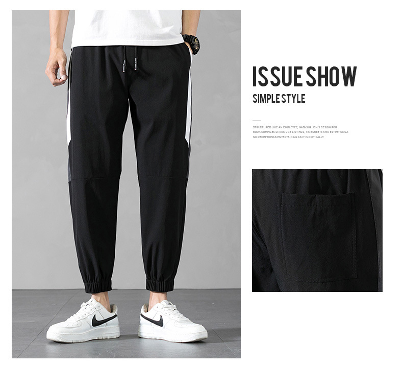 Spring and Summer Men's Pants Men's Korean Style Trendy Casual Pants Loose Tappered Overalls Sports Ninth Pants Fashion Brand Spring and Summer Men's Pants Men's Korean Style Trendy Casual Pants Loose Tappered Overalls Sports Ninth Pants Fashion Brand