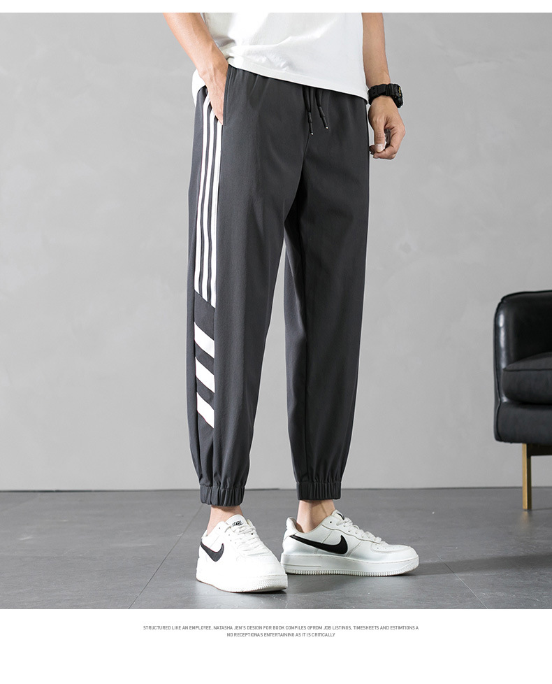 Spring and Summer Men's Pants Men's Korean Style Trendy Casual Pants Loose Tappered Overalls Sports Ninth Pants Fashion Brand Spring and Summer Men's Pants Men's Korean Style Trendy Casual Pants Loose Tappered Overalls Sports Ninth Pants Fashion Brand