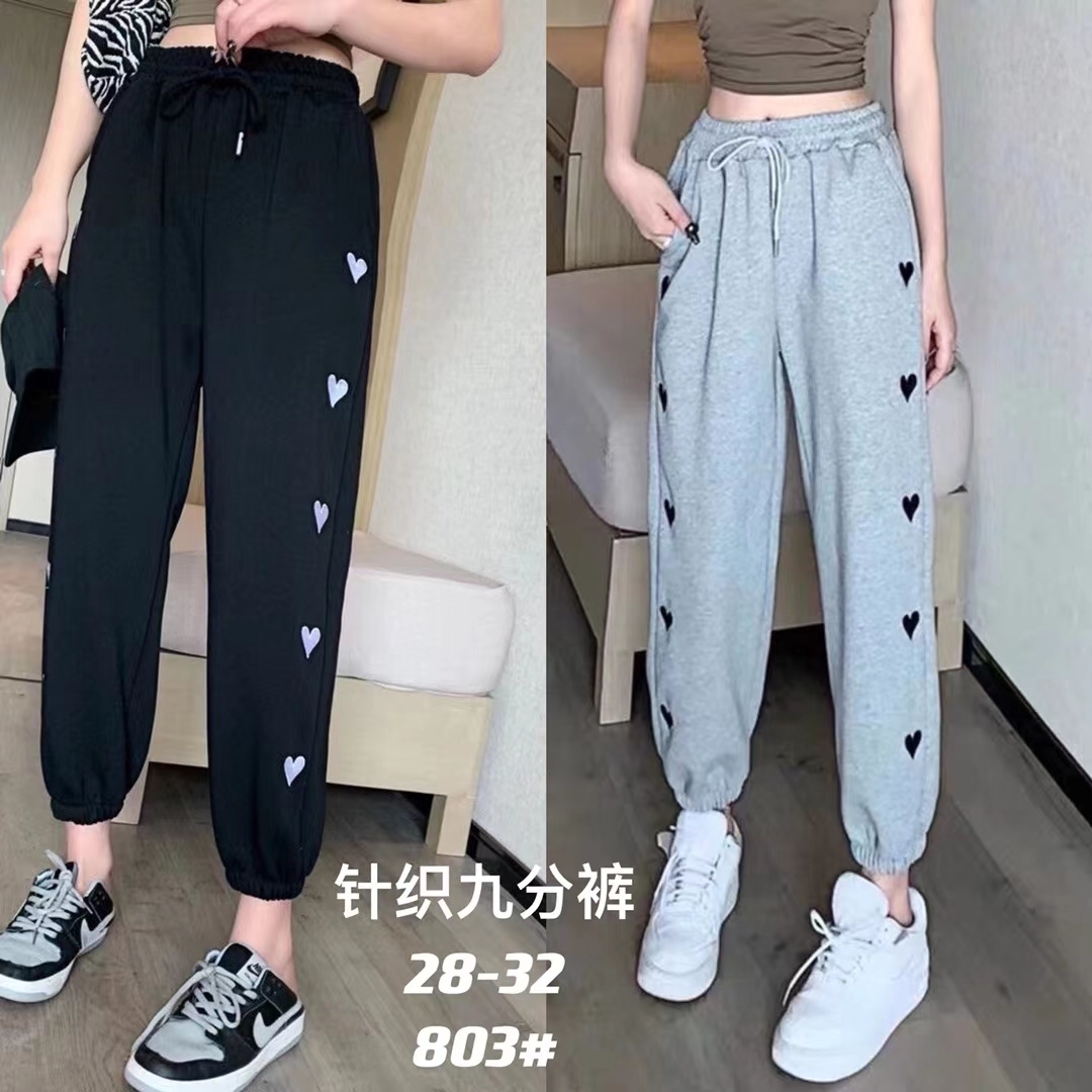 Children&#039;s Clothing 2021 Summer New Female Older Children&#039;s Leisure Trendy Thin 9-13 Years Old Knit Casual Sports Ninth Pants