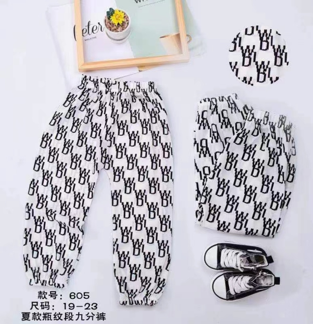 Children's Clothing 2021 Summer New Female Toddler and Children Casual Western Style Thin 3-7 Years Old Leisure Sports Ninth Pants Special Offer