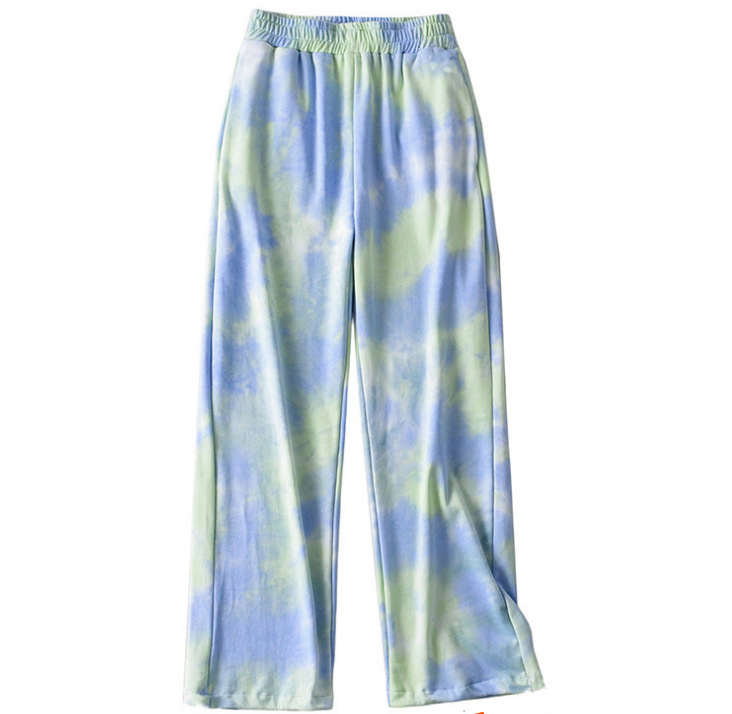 Foreign Trade Wholesale Thailand Cross-Border Hot Tie-Dyed Wide-Leg Pants Women's 2021 Summer New Cropped Trousers Foreign Trade Wholesale Thailand Cross-Border Hot Tie-Dyed Wide-Leg Pants Women's 2021 Summer New Cropped Trousers