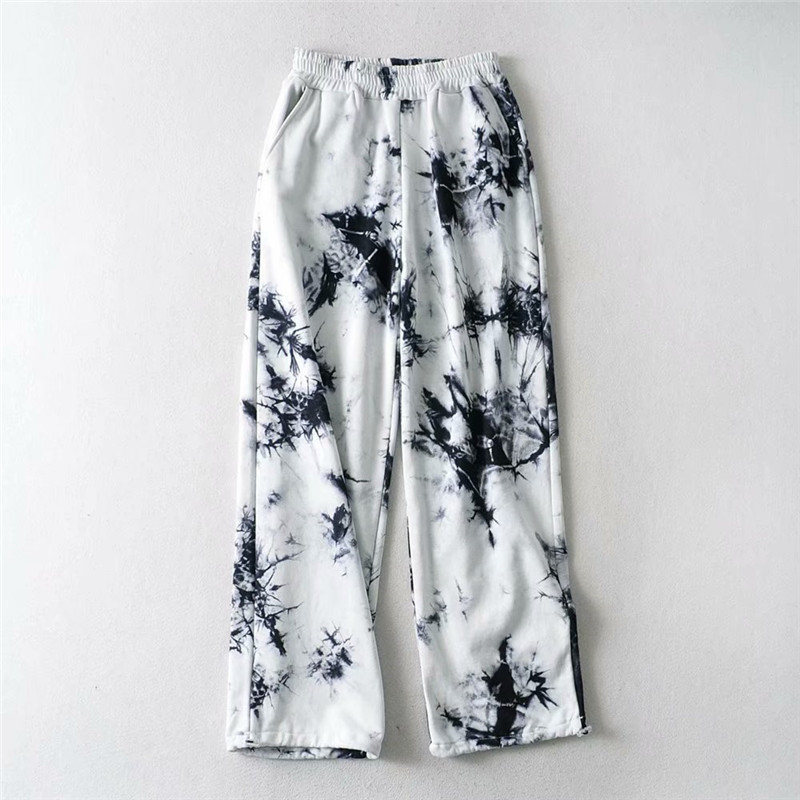 Foreign Trade Wholesale Thailand Cross-Border Hot Tie-Dyed Wide-Leg Pants Women's 2021 Summer New Cropped Trousers Foreign Trade Wholesale Thailand Cross-Border Hot Tie-Dyed Wide-Leg Pants Women's 2021 Summer New Cropped Trousers
