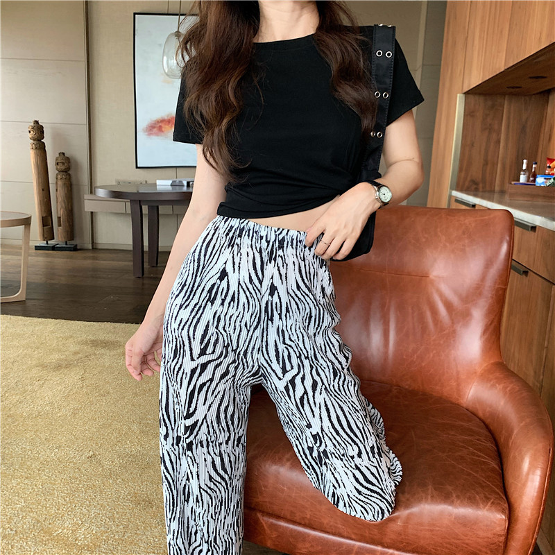 Foreign Trade Wholesale Thailand Cross-Border Hot Tie-Dyed Wide-Leg Pants Women's 2021 Summer New Cropped Trousers Foreign Trade Wholesale Thailand Cross-Border Hot Tie-Dyed Wide-Leg Pants Women's 2021 Summer New Cropped Trousers