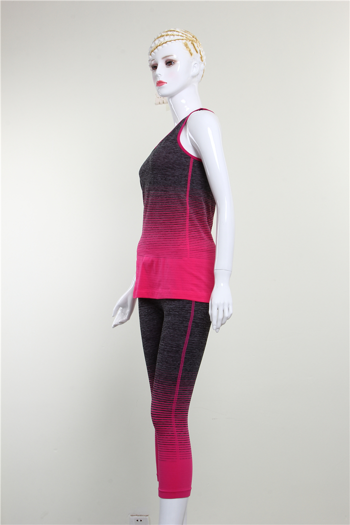 Gradients vest and cropped trousers set yoga wear