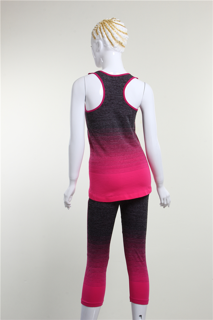 Gradients vest and cropped trousers set yoga wear