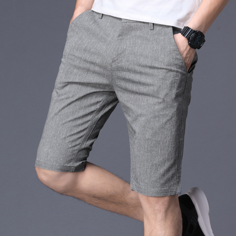 Thin Shorts Men&#039;s Summer Korean-Style Slim-Fit Cropped Pants Trendy Cropped Trousers Men&#039;s Casual Short Pants